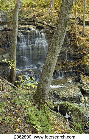 Stock Image - Louth Falls - Niagara Peninsula, Ontario, Canada. Fotosearch