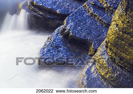 Stock Image - Maligne Canyon/Maligne River Detail - Banff National Park - Alberta, Canada. Fotosearch