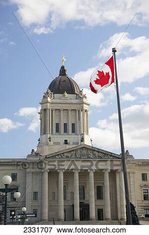 Stock Photo - Manitoba legislative buildings; Winnipeg manitoba canada. Fotosearch