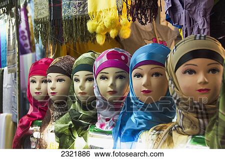 Mannequins Dressed In Colourful Head Scarves And Shawls In Old Medina; Casablanca Morocco View Large Photo Image Stock Photograph - Mannequins Dressed In Colourful Head Scarves And Shawls In Old Medina; Casablanca Morocco. Fotosearch