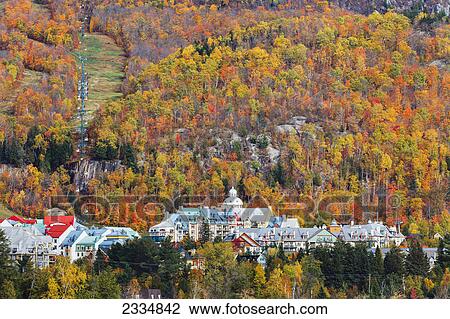 Mont Tremblant village in autumn; Laurentians, Quebec, Canada View Large Photo Image Stock Image - Mont Tremblant village in autumn; Laurentians, Quebec, Canada. Fotosearch