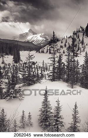 Mountt Sarbach And The North Saskatchewan River In Winter - Banff National Park, Alberta, Canada View Large Photo Image Stock Photography - Mountt Sarbach And The North Saskatchewan River In Winter - Banff National Park, Alberta, Canada. Fotosearch