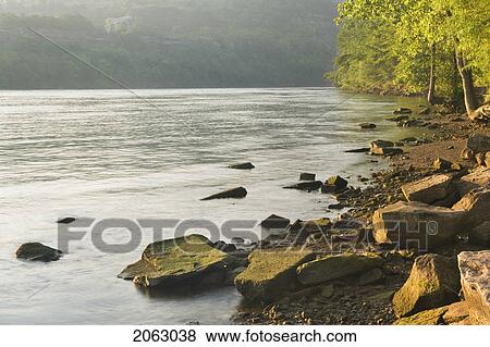 Stock Photo - Niagara River At Queenston, Ontario Canada. Fotosearch