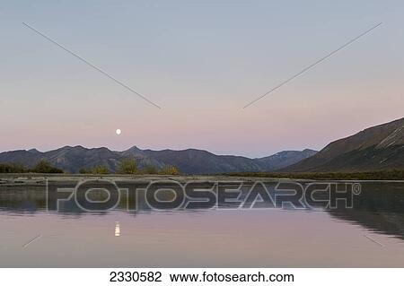 Stock Image - Noatak river and the brooks range at dusk gates of the arctic national park northwestern alaska; Alaska united states of america. Fotosearch