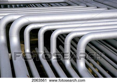 Stock Image - Oil Refinery; Canada, Alberta. Fotosearch