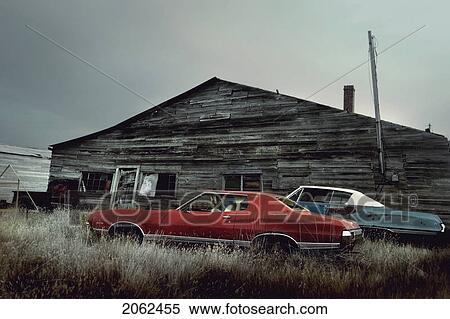 Stock Photography - Old Cars In Rural Saskatchewan, Canada. Fotosearch