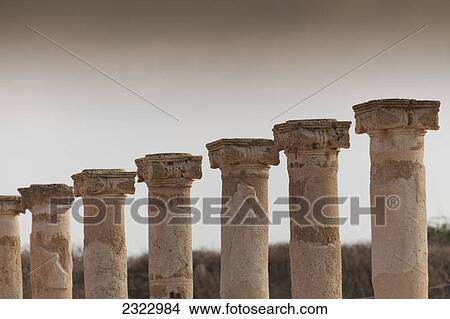 Old weathered columns in a row; Paphos cyprus View Large Photo Image Picture - Old weathered columns in a row; Paphos cyprus. Fotosearch