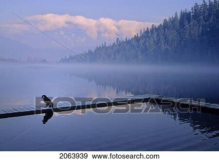 One Mile Lake, Near Pemberton, Bc In Early Morning Mist View Large Photo Image Stock Photo - One Mile Lake, Near Pemberton, Bc In Early Morning Mist. Fotosearch