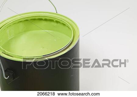 Stock Photo - Open Paint Can, Canada, British Columbia. Fotosearch