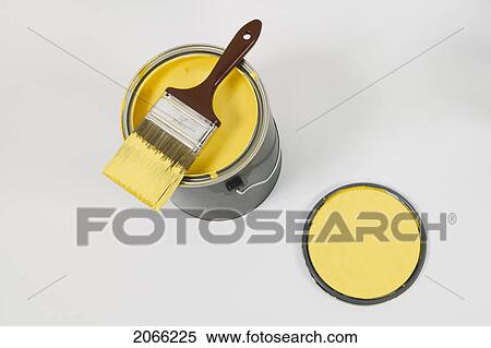 Open Paint Can, Lid, Colour Swatch And Brush, Canada, British Columbia View Large Photo Image Stock Photography - Open Paint Can, Lid, Colour Swatch And Brush, Canada, British Columbia. Fotosearch