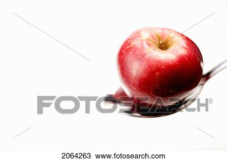 Organic Apple In Spoon View Large Photo Image Stock Image - Organic Apple In Spoon. Fotosearch