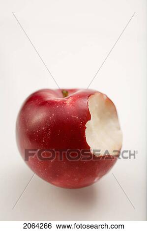 Organic Apple With Bite Taken Out View Large Photo Image Stock Photograph - Organic Apple With Bite Taken Out. Fotosearch