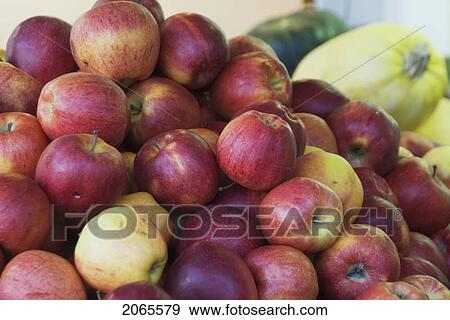 Stock Photo - Organic Apples And Squash. Fotosearch