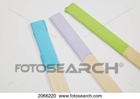 Stock Image - Paint Stir Sticks, Canada, British Columbia. Fotosearch