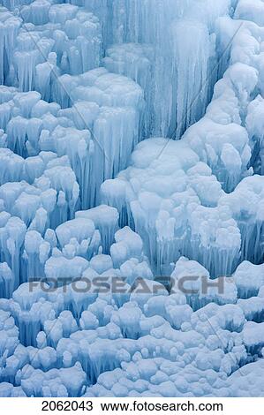 Stock Image - Panther Falls In Winter - Banff National Park, Alberta, Canada. Fotosearch