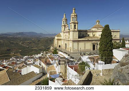 Stock Photo - Parish of our lady of the incarnation; Olvera cadiz andalucia spain. Fotosearch