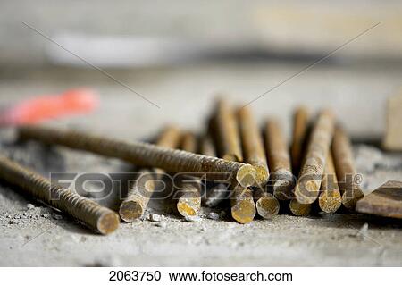 Stock Image - Pile Of Rebar; Canada, Ontario, Hamilton (Composting Facility). Fotosearch
