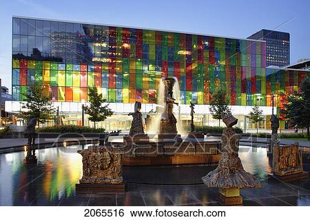 Place Jean-Paul-Riopelle, The Joust Sculpture Fountain, And Palais Des Congres De Montreal, Montreal Convention Centre, Quebec, Canada View Large Photo Image Stock Photograph - Place Jean-Paul-Riopelle, The Joust Sculpture Fountain, And Palais Des Congres De Montreal, Montreal Convention Centre, Quebec, Canada. Fotosearch