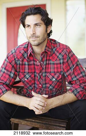 Portrait Of A Man In A Plaid Shirt; Wailua Kauai Hawaii United States Of America View Large Photo Image Stock Image - Portrait Of A Man In A Plaid Shirt; Wailua Kauai Hawaii United States Of America. Fotosearch
