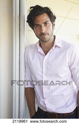 Stock Image - Portrait Of A Man; Wailua Kauai Hawaii United States Of America. Fotosearch