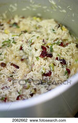 Pot Of Cranberry Rice Pilaf View Large Photo Image Stock Image - Pot Of Cranberry Rice Pilaf. Fotosearch