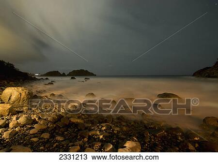 Praia do cachorro at night; Fernando de noronha pernambuco brazil View Large Photo Image Stock Image - Praia do cachorro at night; Fernando de noronha pernambuco brazil. Fotosearch
