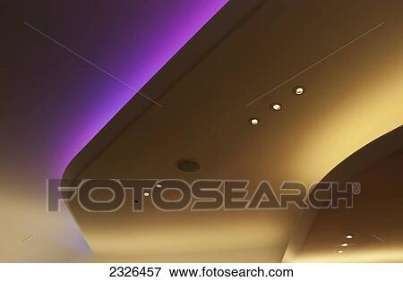 Purple ceiling light on a soft curved shape in the virgin atlantic lounge heathrow airport; London england View Large Photo Image Stock Photo - Purple ceiling light on a soft curved shape in the virgin atlantic lounge heathrow airport; London england. Fotosearch