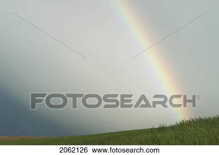 Rainbow, Rural Manitoba, Canada View Large Photo Image Stock Photograph - Rainbow, Rural Manitoba, Canada. Fotosearch