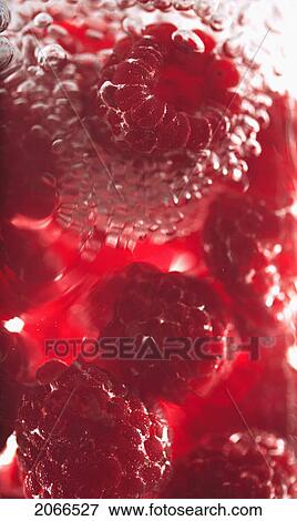 Stock Photo - Raspberries Floating In Water. Fotosearch