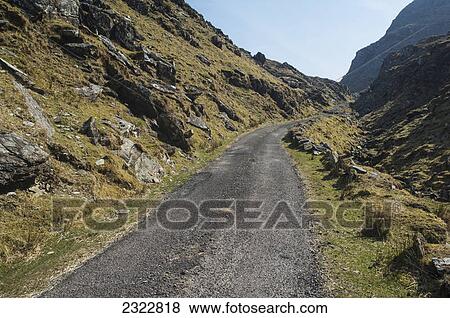 Road to ballaghbeama gap; Iveragh peninsula county kerry ireland View Large Photo Image Stock Photo - Road to ballaghbeama gap; Iveragh peninsula county kerry ireland. Fotosearch