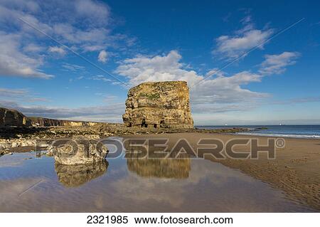 Rock Formation Along The Coast Reflected In Standing Water; South Shields Tyne And Wear England View Large Photo Image Stock Photography - Rock Formation Along The Coast Reflected In Standing Water; South Shields Tyne And Wear England. Fotosearch