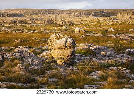Stock Image - Rocks on the burren near fanore; County clare ireland. Fotosearch