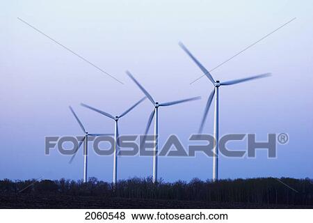 Row Of Wind Turbines View Large Photo Image Stock Photo - Row Of Wind Turbines. Fotosearch