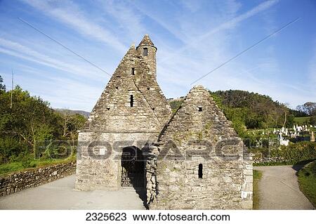 Stock Image - Saint kevin's church; Glendalough county wicklow ireland. Fotosearch