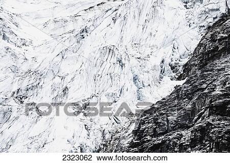 Stock Image - Seracs in a high contrast angel glacier jasper national park; Alberta canada. Fotosearch