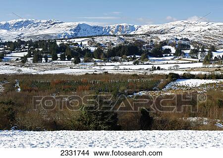 Snow covered mountains near ballingeary; County cork ireland View Large Photo Image Picture - Snow covered mountains near ballingeary; County cork ireland. Fotosearch