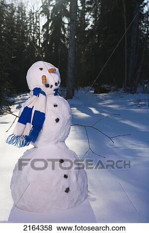 Snowman In The Woods In Afternoon Light After Making Snow Angel Interior Alaska Winter View Large Photo Image Stock Photo - Snowman In The Woods In Afternoon Light After Making Snow Angel Interior Alaska Winter. Fotosearch