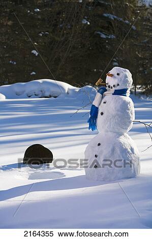 Snowman In The Woods In Afternoon Light After Making Snow Angel Interior Alaska Winter View Large Photo Image Stock Photography - Snowman In The Woods In Afternoon Light After Making Snow Angel Interior Alaska Winter. Fotosearch