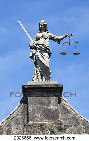 Stock Photograph - Statue at the entrance to dublin castle; County dublin ireland. Fotosearch