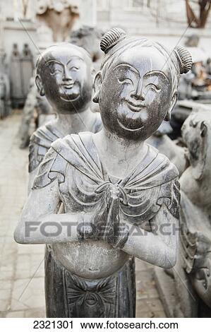 Statues Of Traditional Chinese Man And Woman; Beijing China View Large Photo Image Stock Image - Statues Of Traditional Chinese Man And Woman; Beijing China. Fotosearch