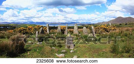Stock Photo - Stone circle; Ardgroom county cork ireland. Fotosearch
