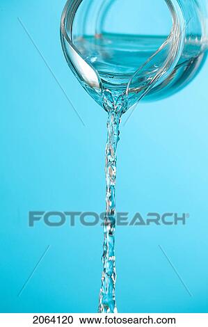 Stock Image - Stream Of Water Being Poured From A Pitcher. Fotosearch