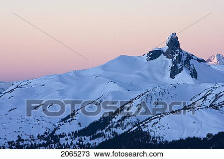 Stock Image - Sunrise On Black Tusk; Whistler, Bc.. Fotosearch
