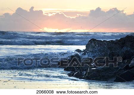 Sunset, Chesterman Beach, Tofino, Vancouver Island, Bc View Large Photo Image Stock Photo - Sunset, Chesterman Beach, Tofino, Vancouver Island, Bc. Fotosearch