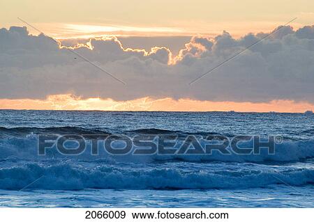 Stock Photo - Sunset, Chesterman Beach, Tofino, Vancouver Island, Bc. Fotosearch