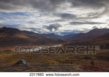 The Dempster Highway And Klondike Valley With The Tundra Covered In Autumn Colours; Yukon Canada View Large Photo Image Stock Image - The Dempster Highway And Klondike Valley With The Tundra Covered In Autumn Colours; Yukon Canada. Fotosearch