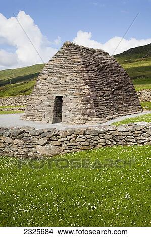 Picture - The gallarus oratory on the dingle peninsula; County kerry ireland. Fotosearch