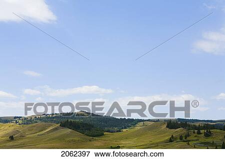 Stock Photo - The Plateau Landscape Of Fort Walsh, Saskatchewan.. Fotosearch