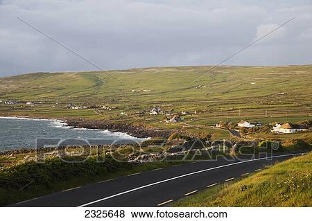 The road along the coast; Fanore county clare ireland View Large Photo Image Stock Photo - The road along the coast; Fanore county clare ireland. Fotosearch