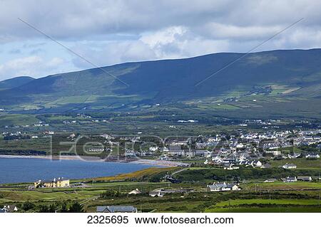Stock Photography - The village of waterville on the iveragh peninsula; Waterville county kerry ireland. Fotosearch